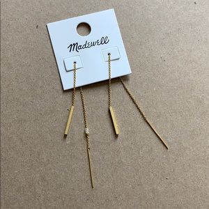 madewell chain threader earrings